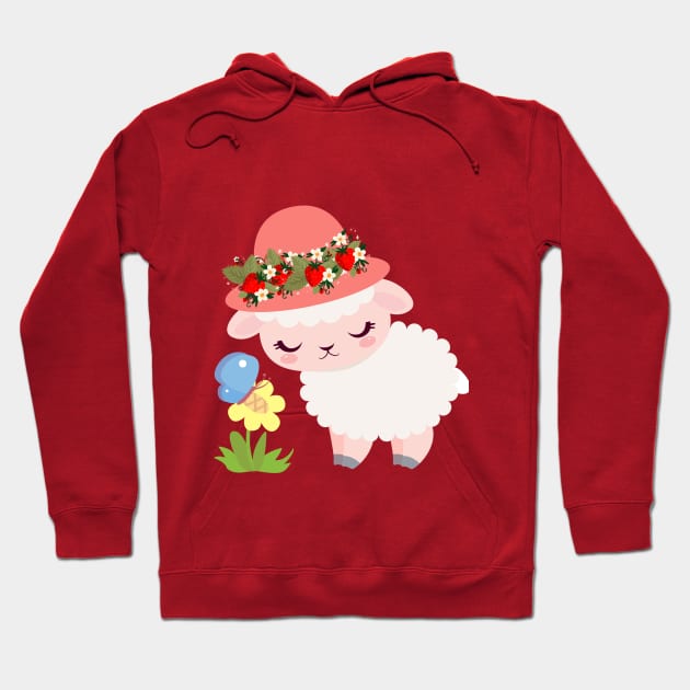 Strawberry shortcake- Cute lamb Hoodie by tubakubrashop